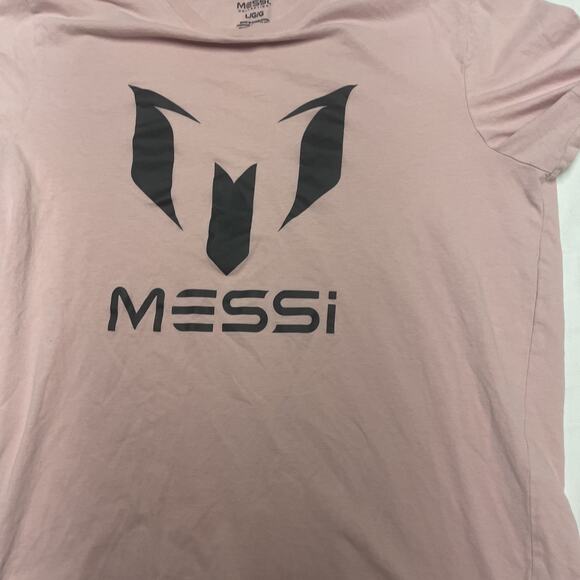 Lionel Messi Pink Black Shirt Unisex Mens Size L Soccer Futbol - Picture 2 of 5